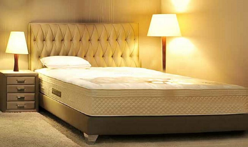 Łóżko kontynentalne Lozan firmy King Koil - z elegancko pikowanym wezgłowiem