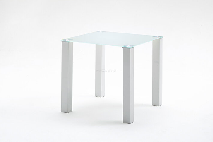 Hanna - uroczy stolik ze szklanym blatem 80x80cm