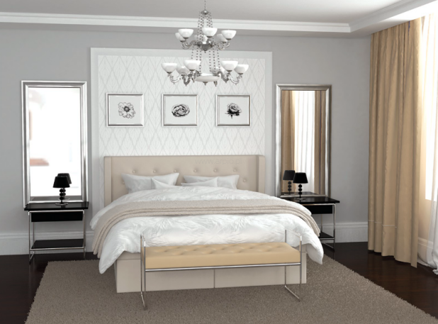 Łóżko kontynentalne Glamour