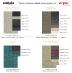 Łóżka kontynentalne Sembella - wybór tkanin