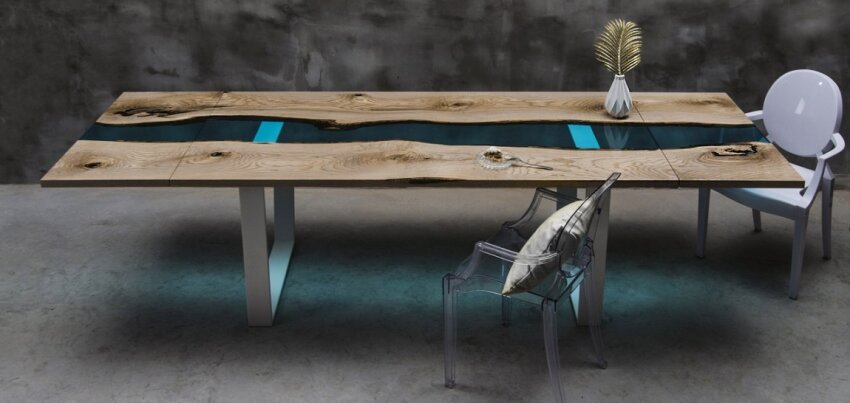 RIVER  ausziehbarer Eichentisch