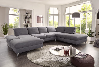 DETROIT big, modern modular corner sofa U-shape