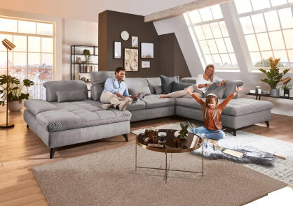 ㅤCarolina nowoczesny duży narożnik w kształcie U