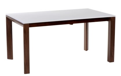 Stół rozkładany Camello 150/200 biały mat, nogi orzech amerykański