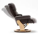 Recliner Calgary black leather with relax function - 6