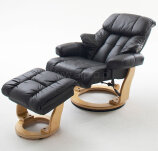 Recliner Calgary black leather with relax function - 3