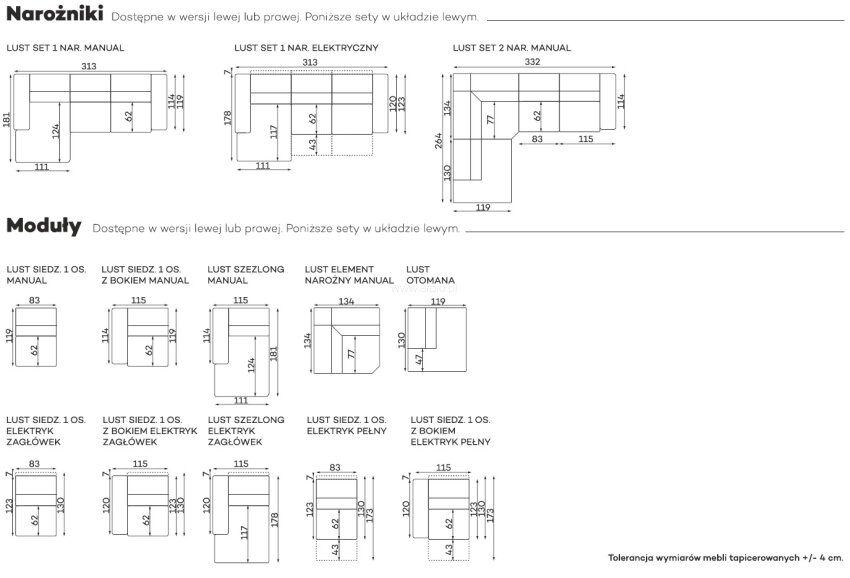 Lust Narożnik Set 2