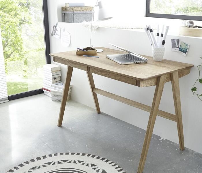Delia biurko drewniane styl skandynawski