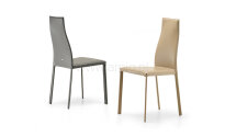 Kaori firmy Cattelan Italia - eleganckie krzesło w całości tapicerowane skórą w wielu kolorach