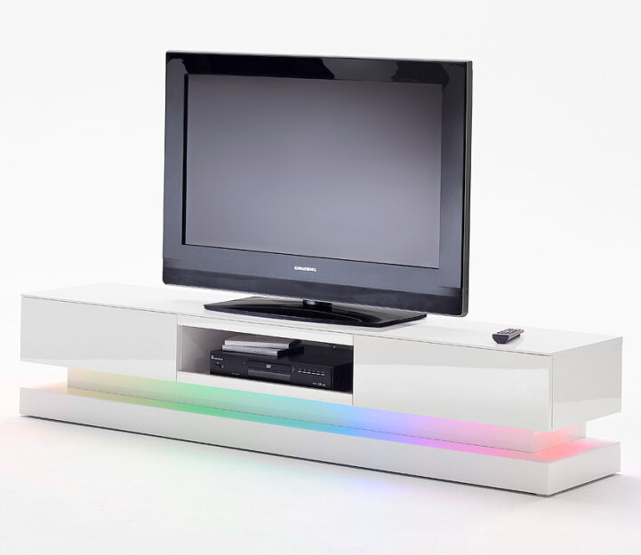 Step - szafka RTV z oświetleniem zmiennym i pilotem