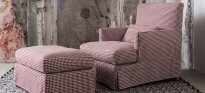 Fotel Paraiso firmy Bonaldo ze zdejmowanymi pokrowcami dostępnymi w tkaninie lub skórze