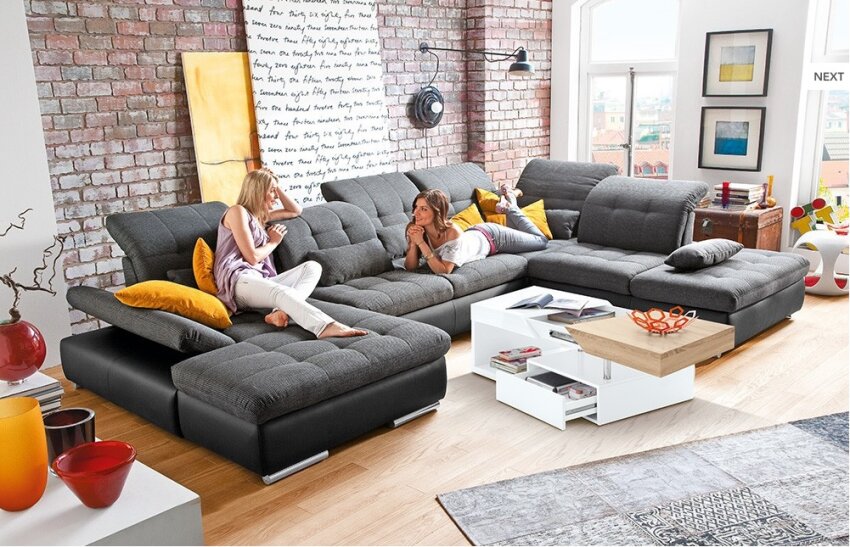 Narożnik Santa Lucia duży układ z funkcją spania