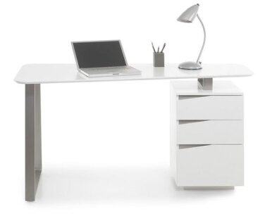 Tori biurko z kontenerkiem 3 szuflady lakier biały mat