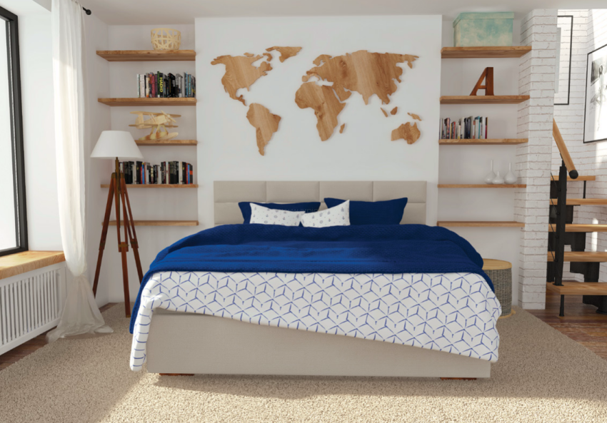 Łóżko tapicerowane Preppy
