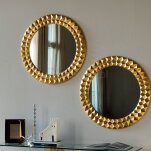 Egypt Cattelan Italia - bardzo dekoracyjne lustro z ramą pokrytą złotą lub srebrną folią