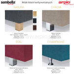 Łóżka kontynentalne Sembella - nóżki