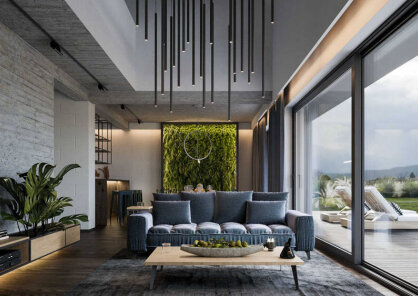 Narożnik, bądź sofa na środku salonu - inspiracje na układ miejsca wypoczynkowego w pokoju dziennym